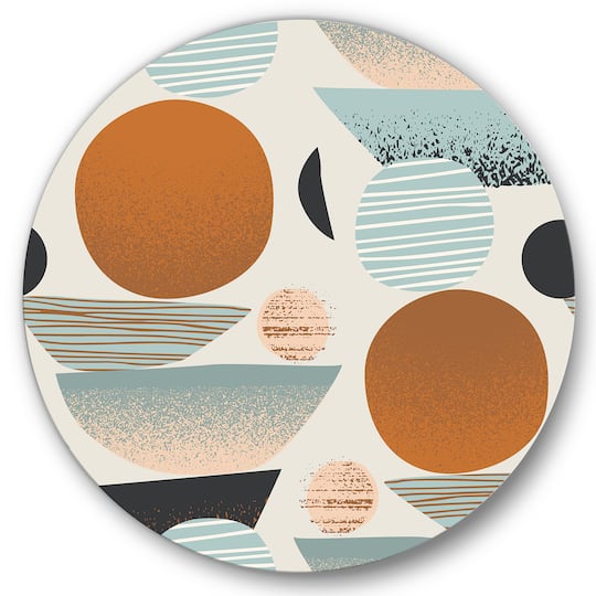 Designart - Retro Shapes With Abstract Suns and Moons I